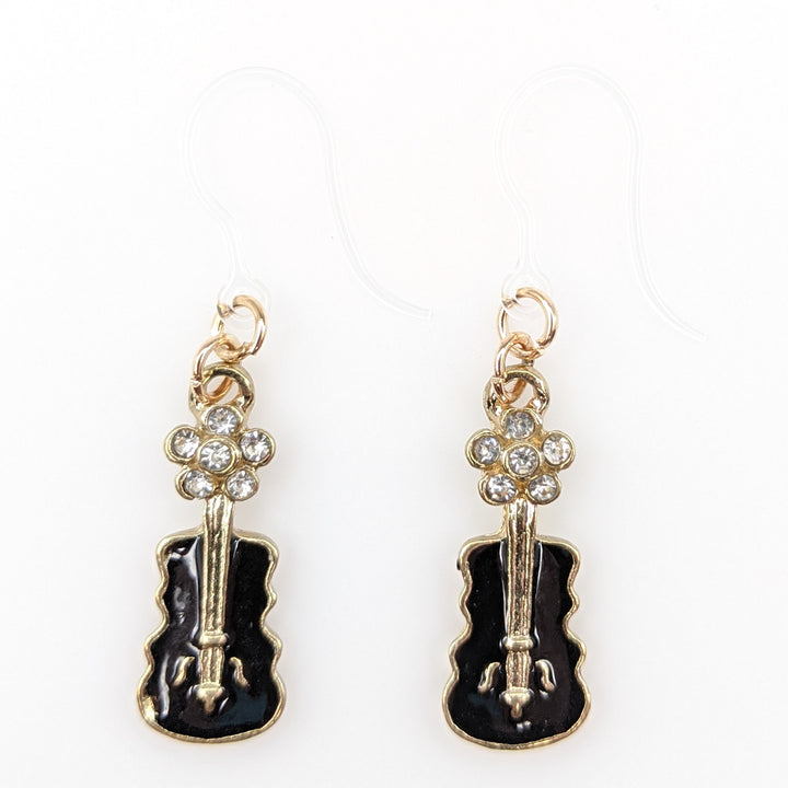 Jeweled Guitar Earrings (Dangles)