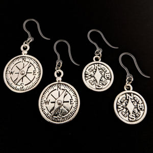Compass Earrings (Dangles) - all sizes