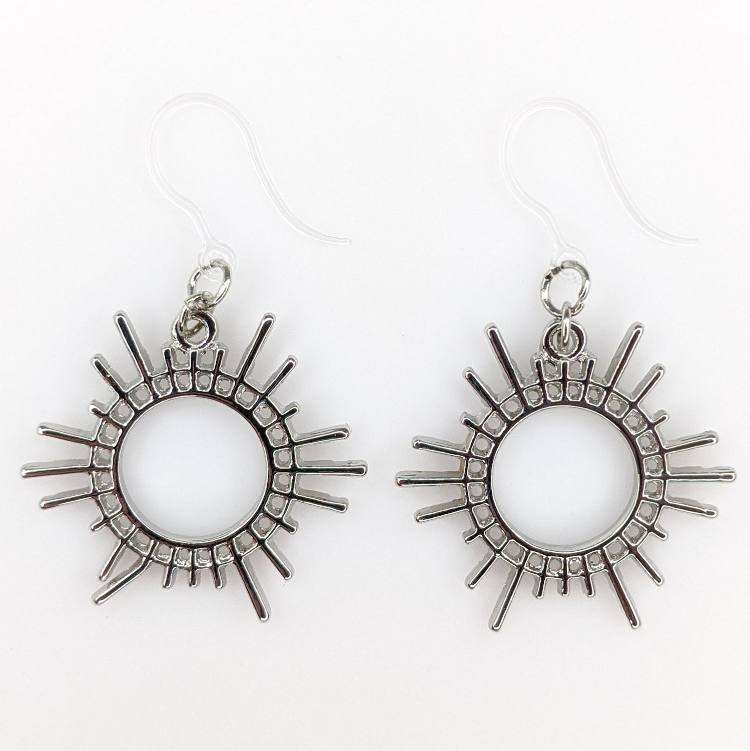 Punk Sun Earrings (Dangles) - silver
