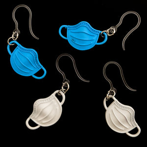 Face Mask Dangles Hypoallergenic Earrings for Sensitive Ears Made with Plastic Posts