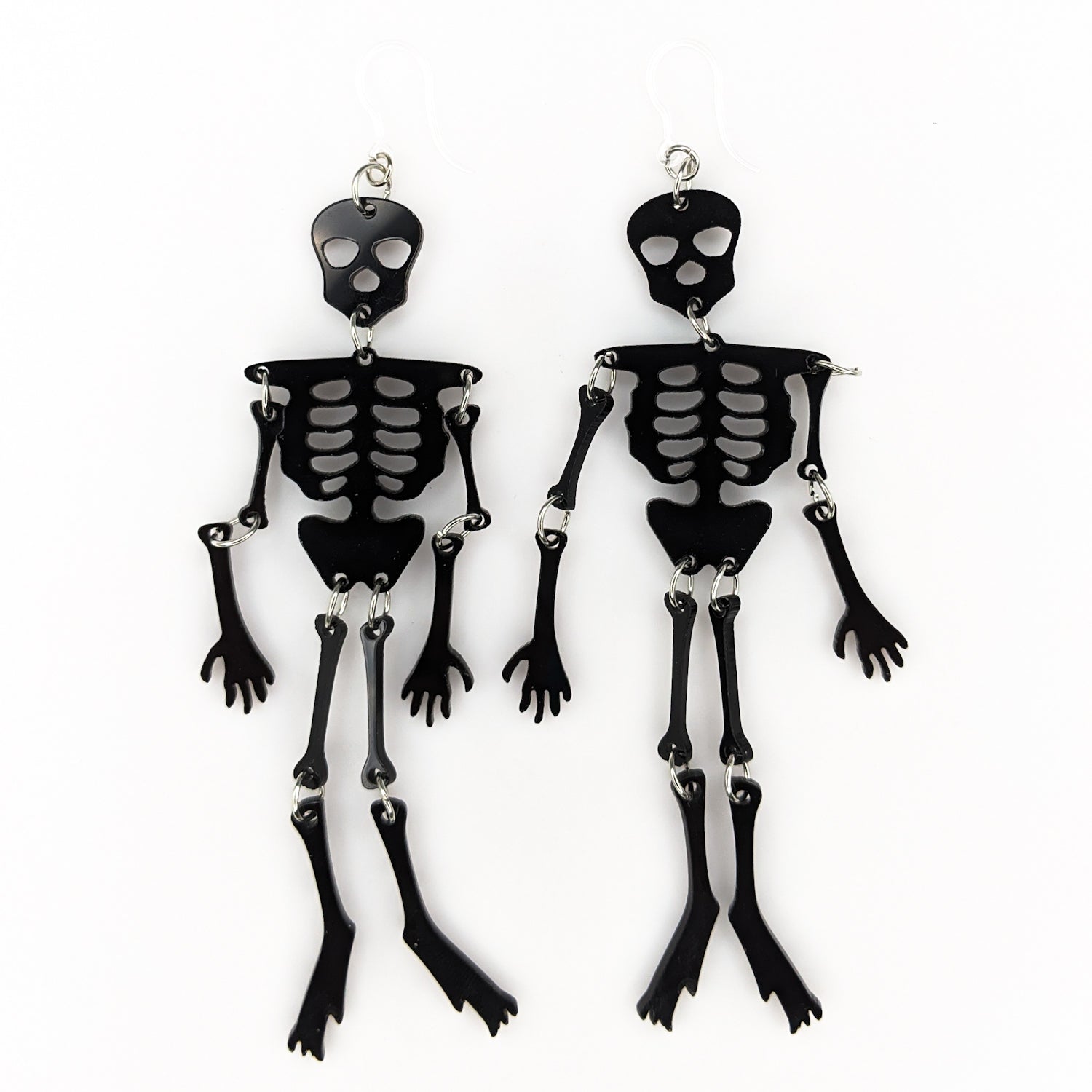 Exaggerated Skeleton Earrings (Dangles) - black