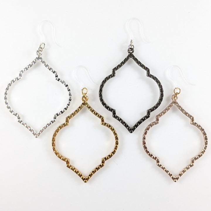 Rounded Rhombus Earrings (Dangles) - all colors