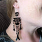 Exaggerated Skeleton Dangles Hypoallergenic Earrings for Sensitive Ears Made with Plastic Posts