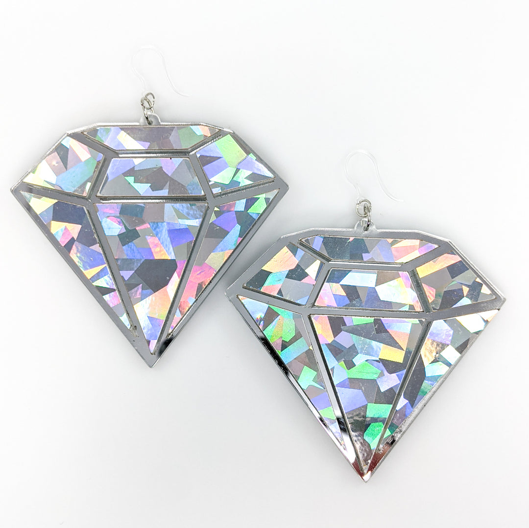 Exaggerated Diamond Earrings (Dangles)