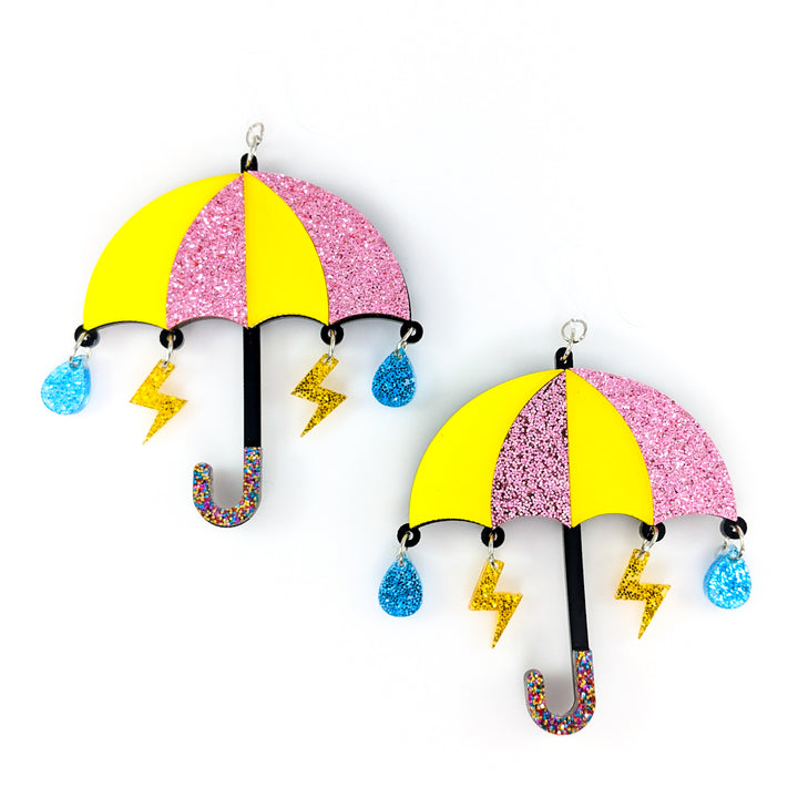 Exaggerated Umbrella Earrings (Dangles)