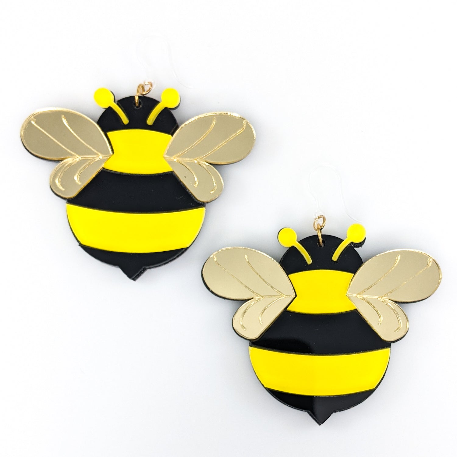 Exaggerated Bee Earrings (Dangles)
