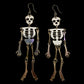 Exaggerated Skeleton Earrings (Dangles) - silver/mirror