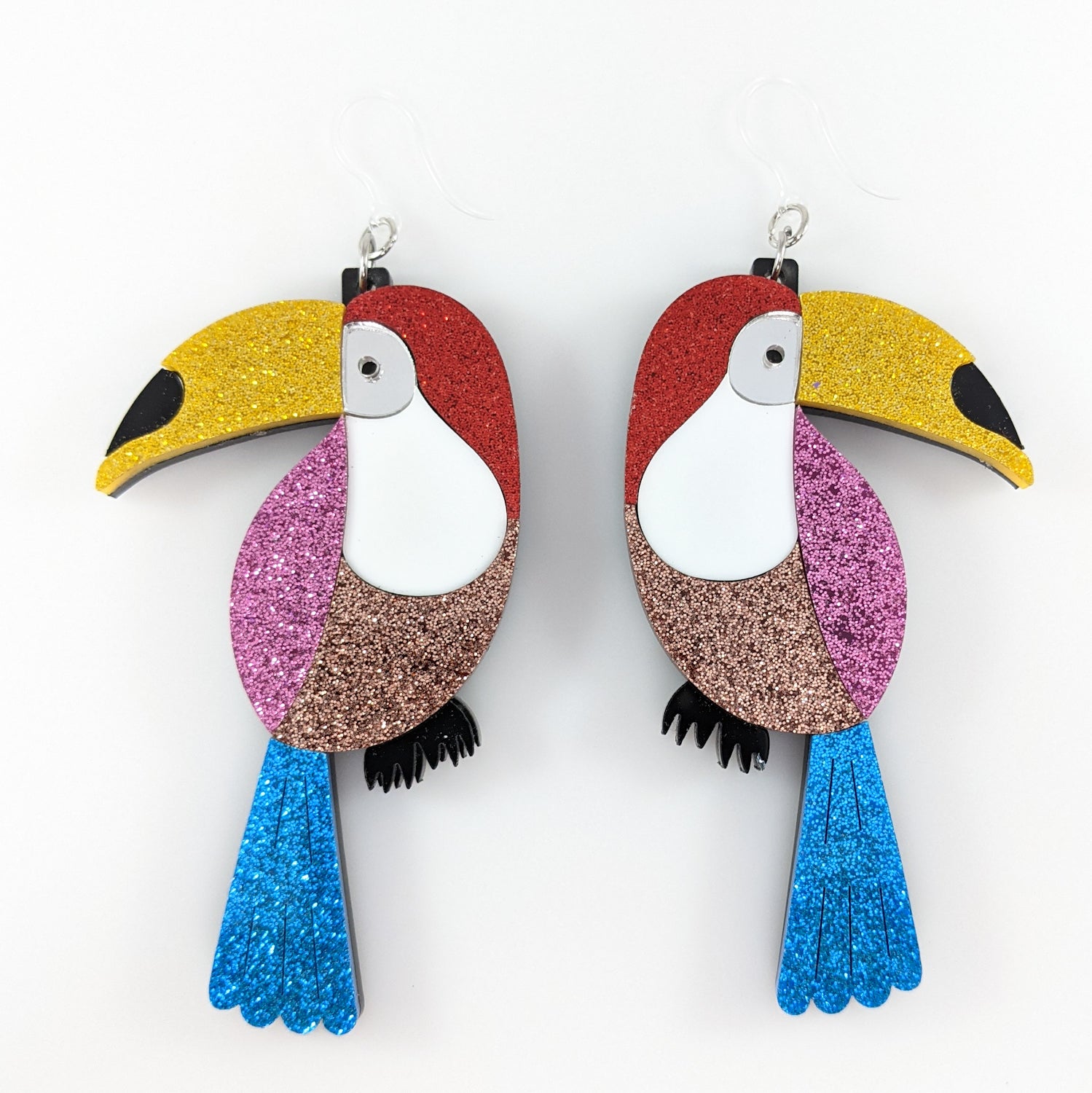 Exaggerated Toucan Earrings (Dangles)