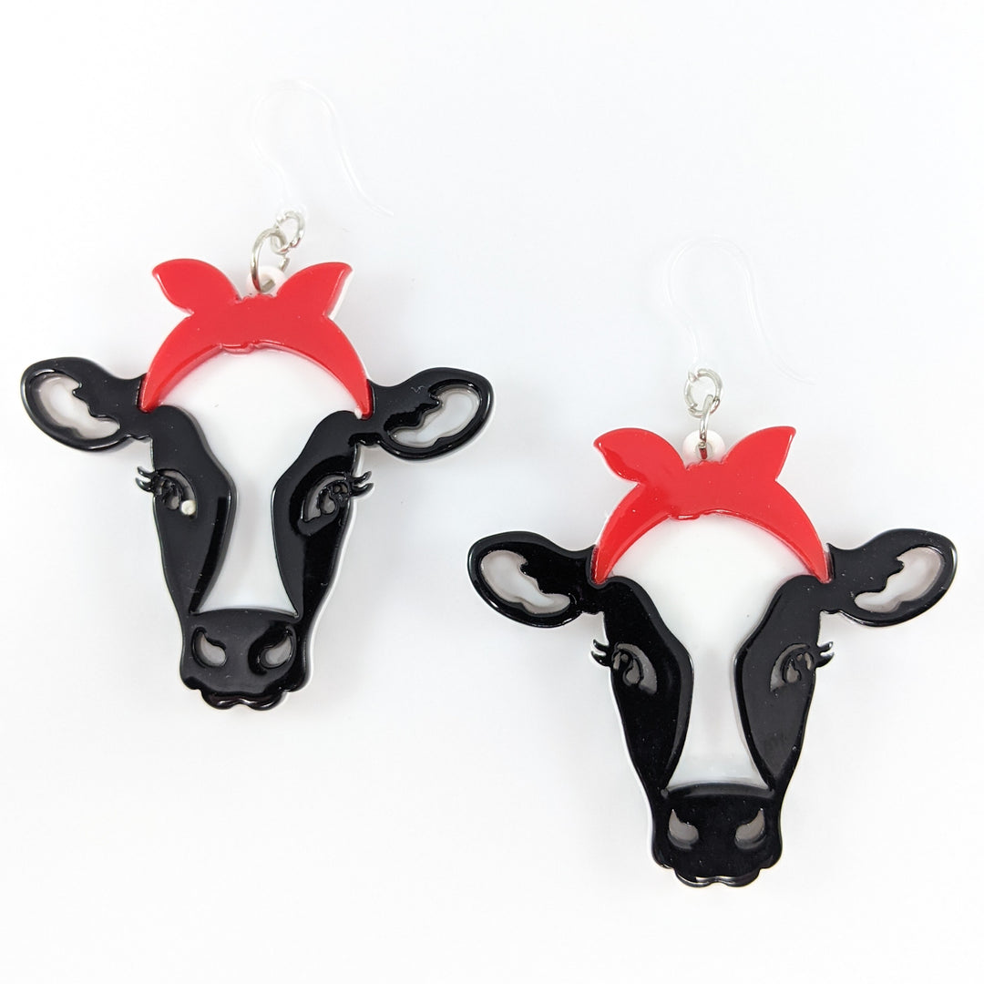 Exaggerated Heifer Earrings (Dangles)