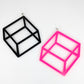 Exaggerated 3D Cube Earrings (Dangles) - all colors
