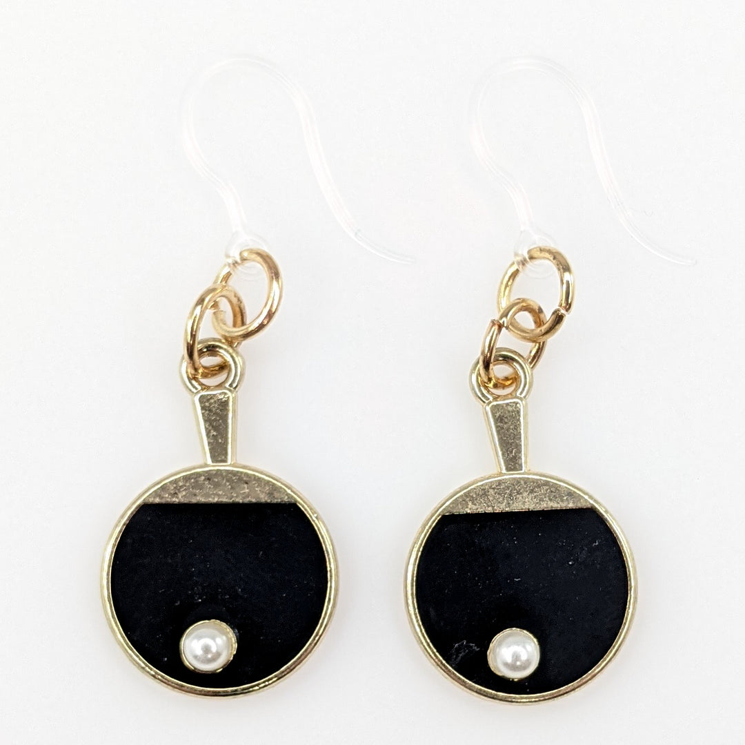Ping Pong Earrings (Dangles) - black