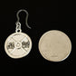 Barbell Weight Earrings (Dangles) - size comparison quarter