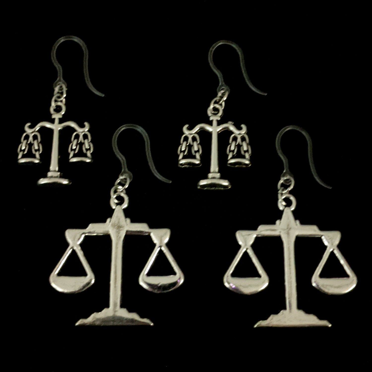 Scales of Justice Earrings (Dangles) - all sizes