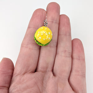 Exaggerated Hamburger Drop Dangles Hypoallergenic Earrings for Sensitive Ears Made with Plastic Posts