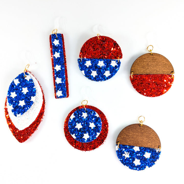 Glitter America Earrings (Dangles) - all styles