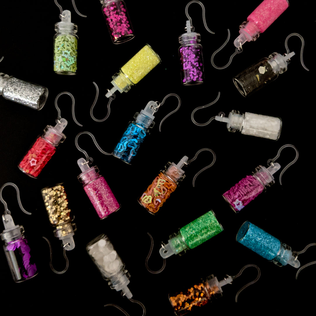 Glitter Bomb Earrings (Dangles) - various colors