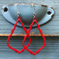 Large Chandelier Earrings (Dangles) - red