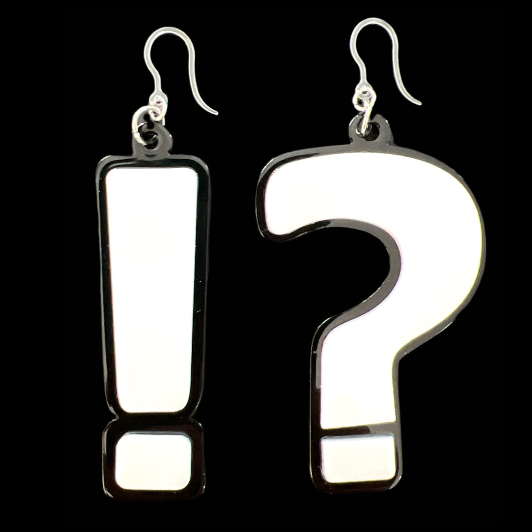 Exaggerated Punctuation Earrings (Dangles)