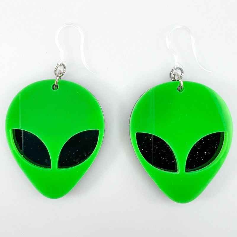 Exaggerated Alien Earrings (Dangles)