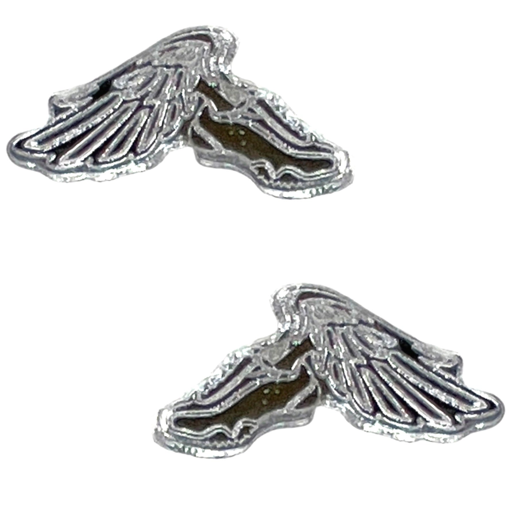 Track Shoe Earrings (Studs) - silver