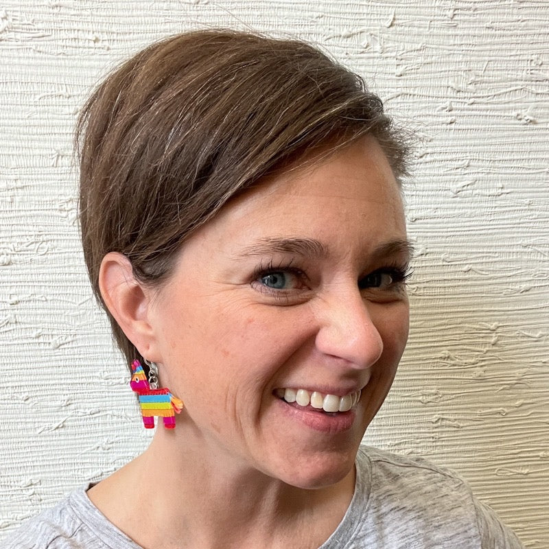Exaggerated Piñata Earrings (Studs) - size