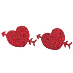 Arrow Heart Earrings (Studs) - red