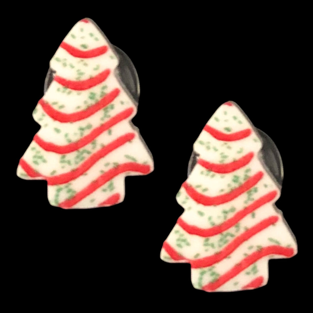 Christmas Tree Cake Earrings (Studs)