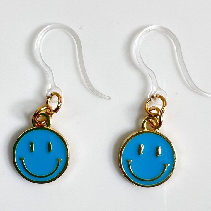 Colorful Emoji Earrings (Dangles) - blue