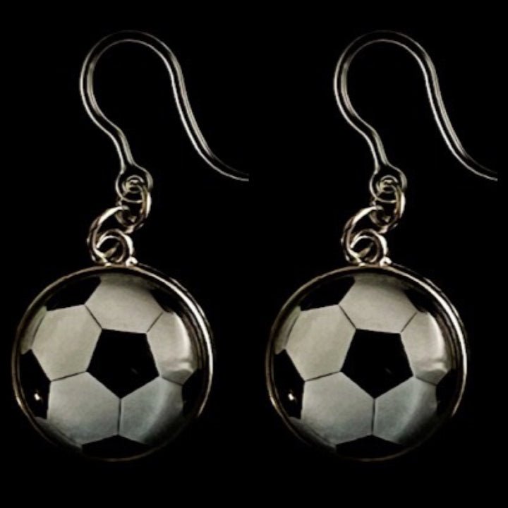 Sports Ball Earrings (Dangles) - soccer