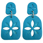 Beachy Tile Arch Earrings (Dangles) - sea blue