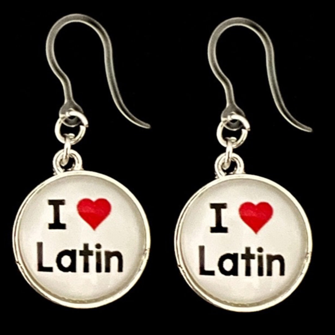 I Love Latin Earrings (Dangles)