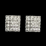 Faux Diamond Square Earrings (Studs)
