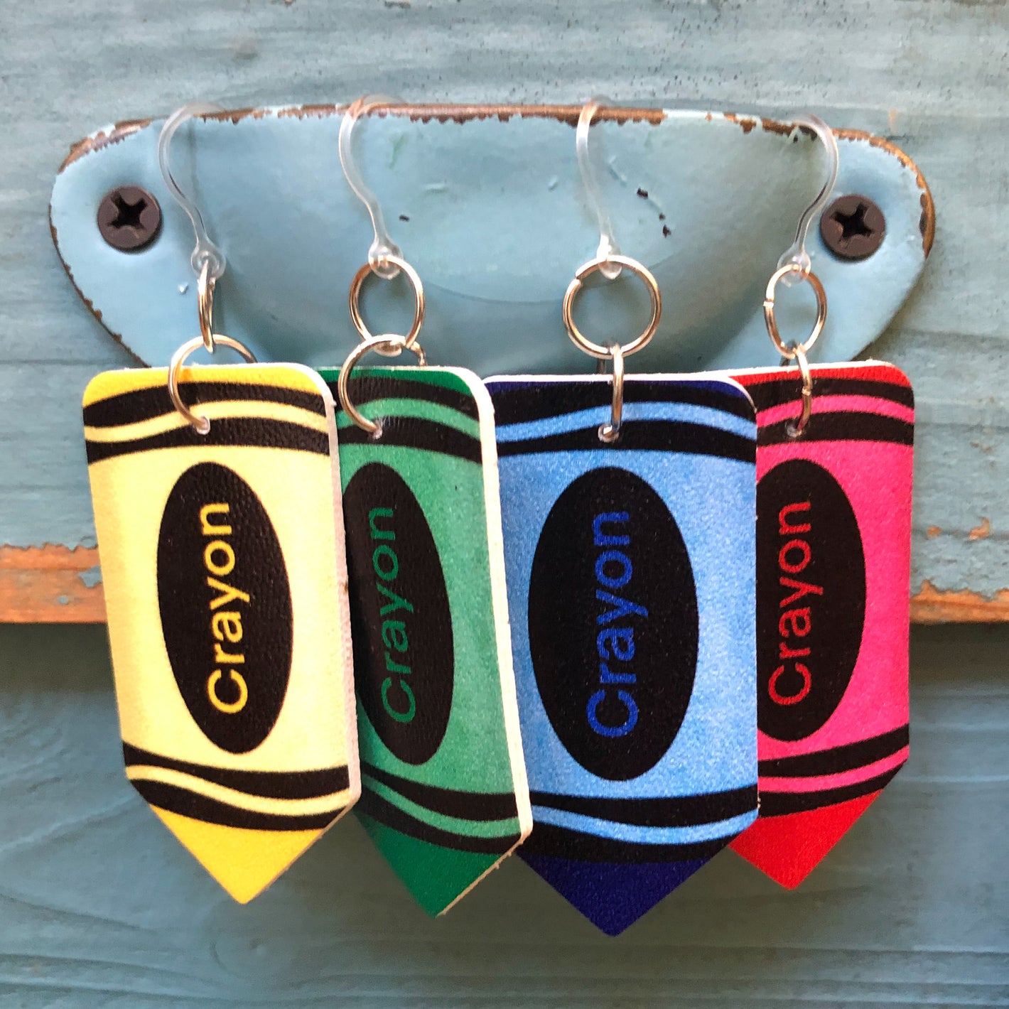 Exaggerated Crayon Earrings (Dangles)- all colors