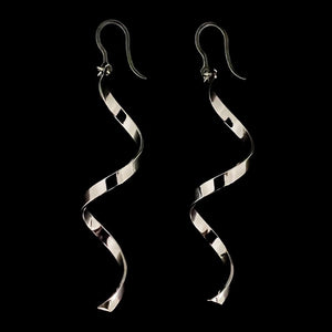 Spiral Earrings (Dangles) - silver