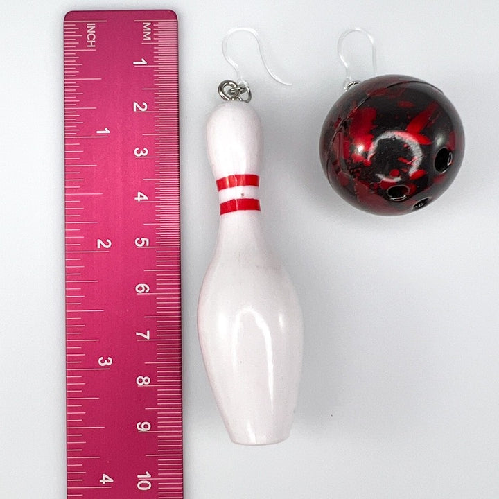 Exaggerated Bowling Earrings (Dangles) - size
