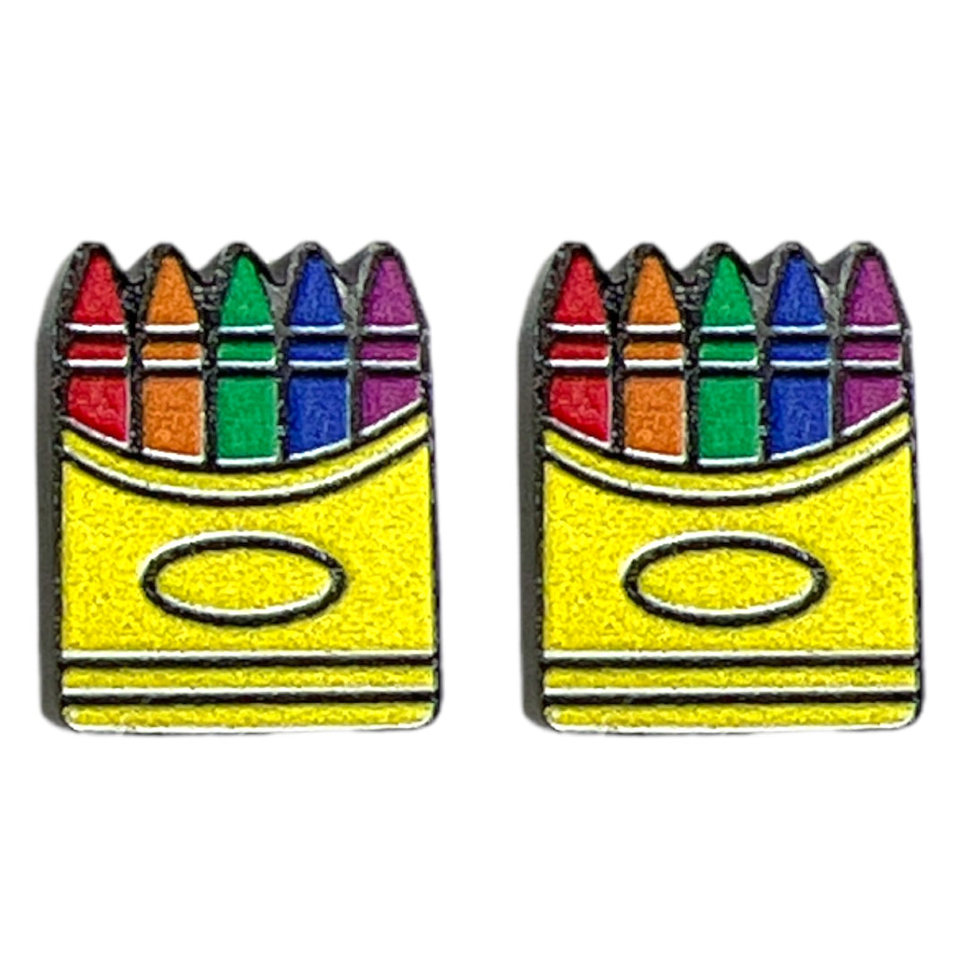 Crayon Box Earrings (Studs)