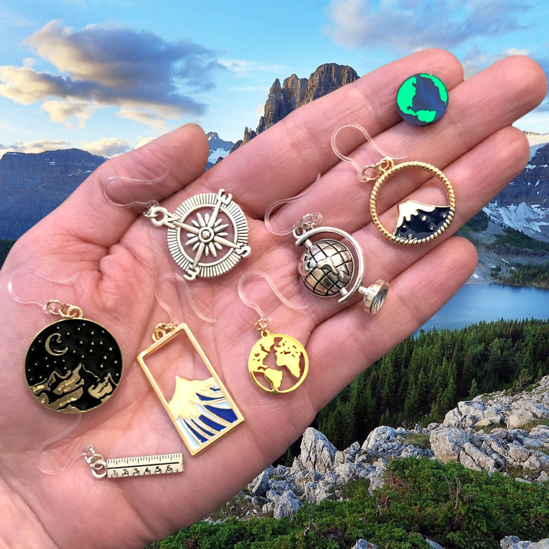 Various mountain earrings