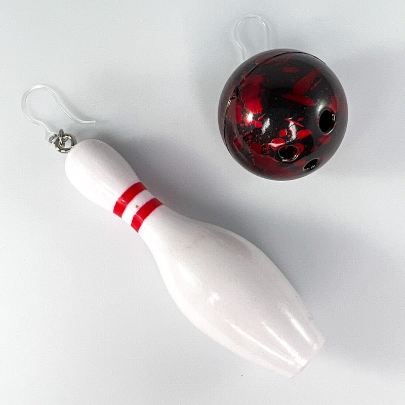 Exaggerated Bowling Earrings (Dangles)