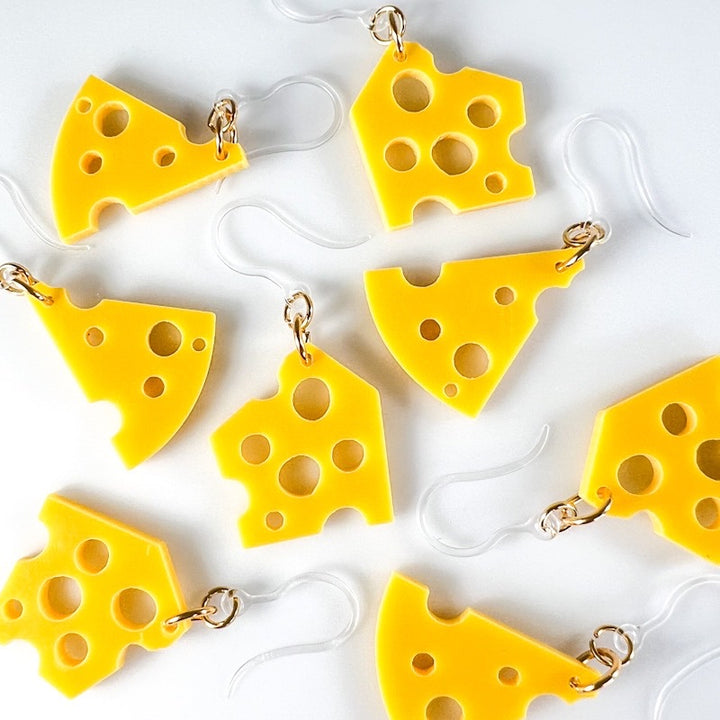 Sliced Cheese Earrings (Dangles)