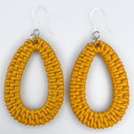 Beachy Teardrop Earrings (Dangles) - mustard