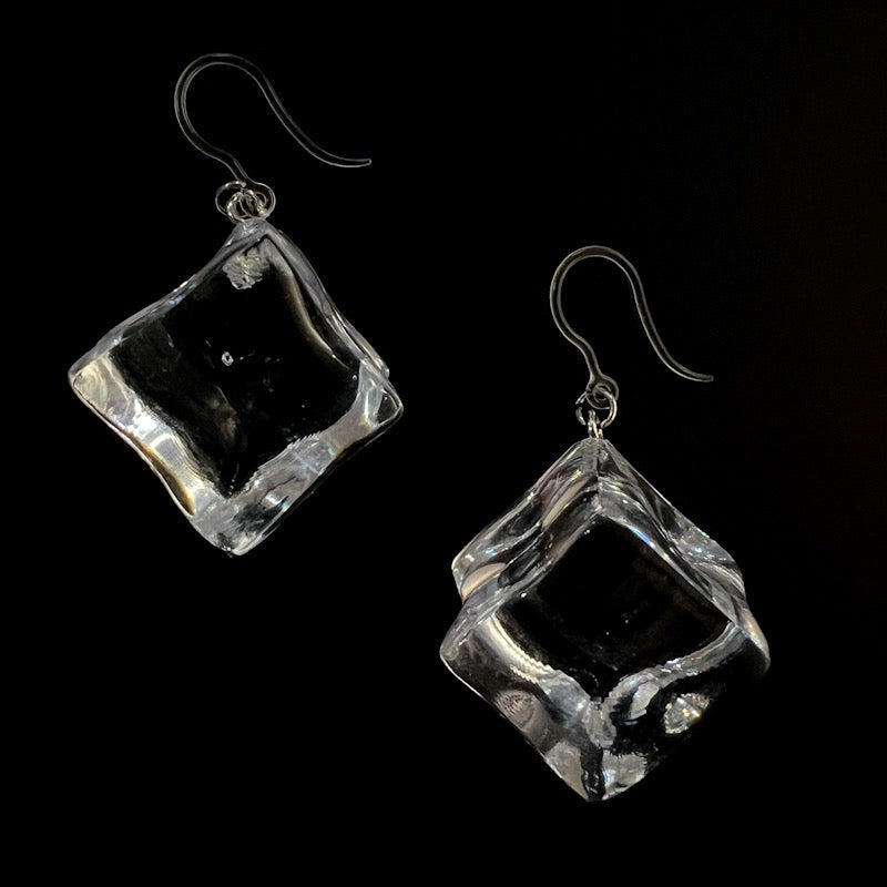 Exaggerated Ice Cube Earrings (Dangles)