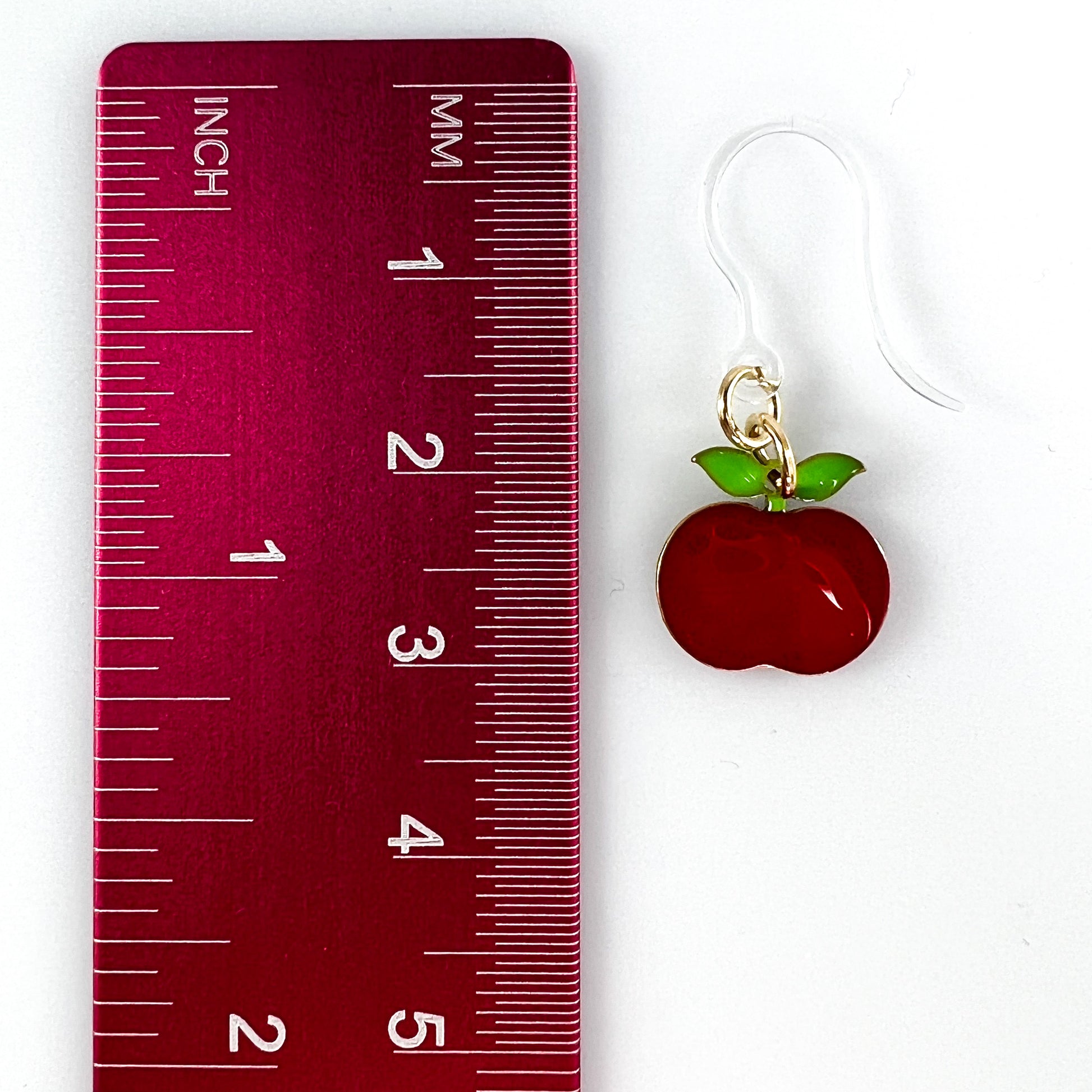 Apple Earrings (Dangles) - size