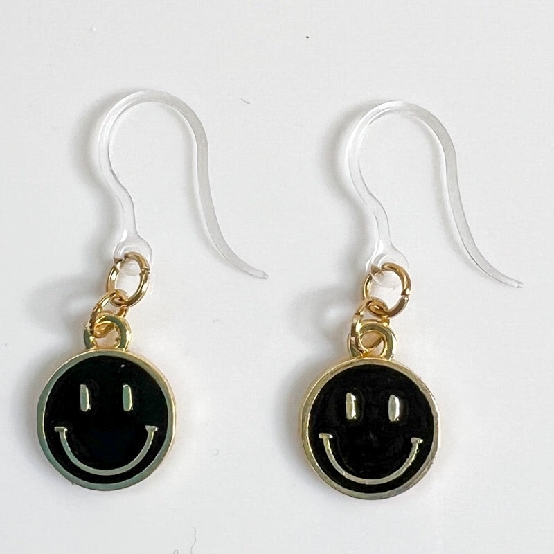 Colorful Emoji Earrings (Dangles) - black