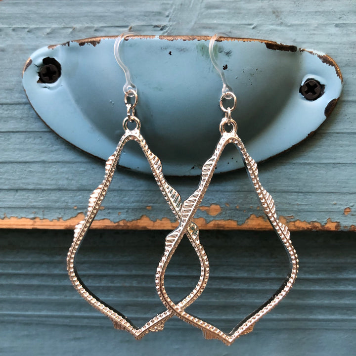 Large Chandelier Earrings (Dangles) - silver