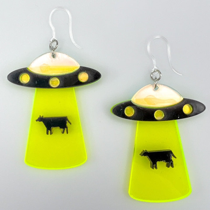 Exaggerated UFO Earrings (Dangles)