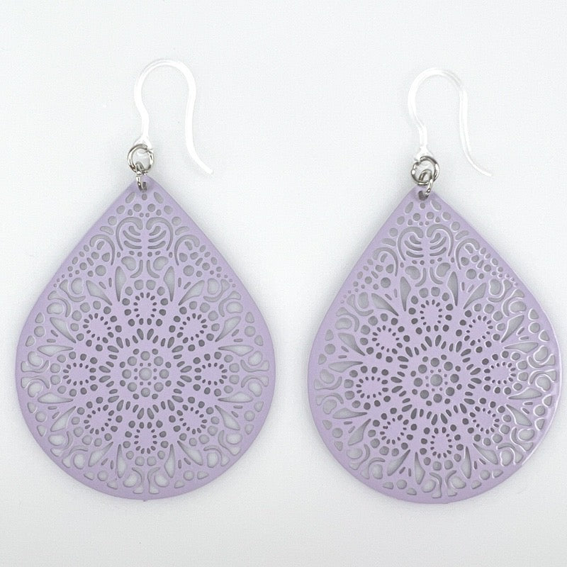 Joyful Tear Earrings (Dangles) - lavendar