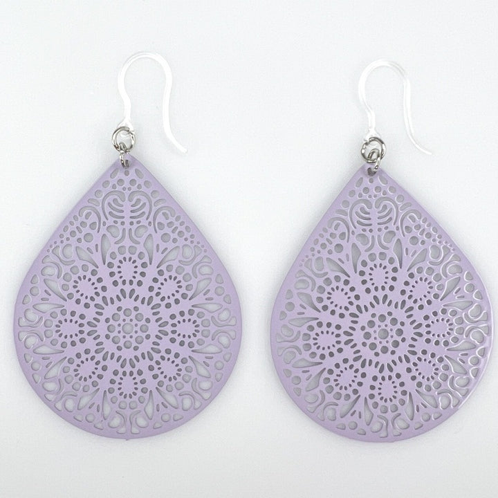 Joyful Tear Earrings (Dangles) - lavendar