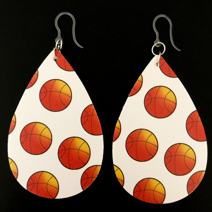 Multi Basketball Earrings (Teardrop Dangles)