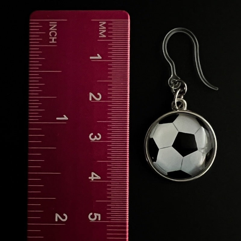 Sports Ball Earrings (Dangles) - size