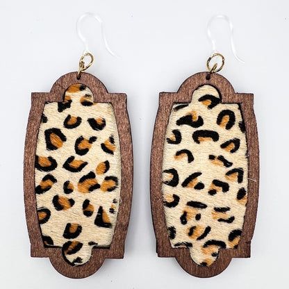 Leopard Frame Earrings (Dangles)